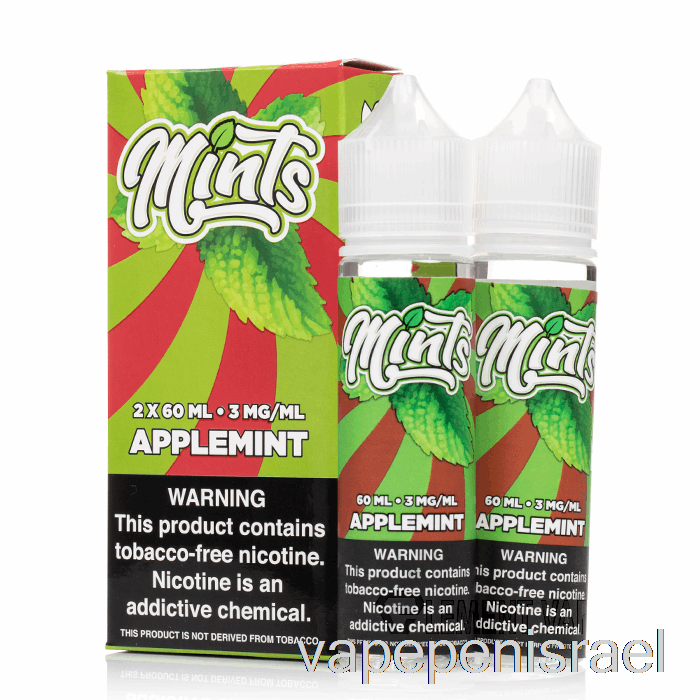 חד פעמי Vape Israel Applemint - Mints Vape Co - 120 מ"ל 0 מ"ג